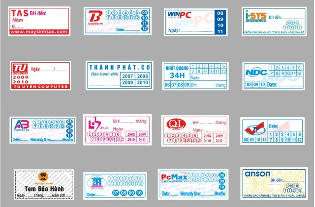 Một số mẫu tem decal vỡ Smartcheck cung cấp